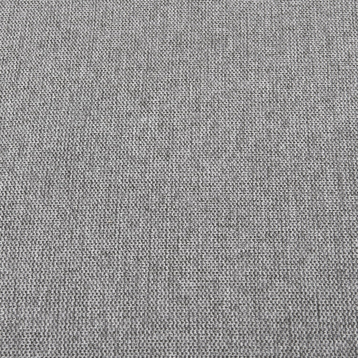 Fauteuil-lit Dusk de 52 po en tissu d’apparence lin avec accoudoirs rectilignes - gris