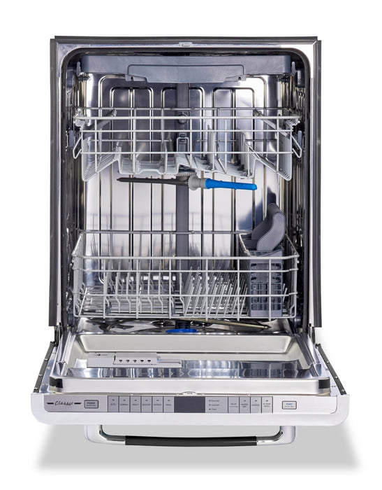 Lave-vaisselle Classic Rétro par Unique de 24 po et de 45 dBA avec commandes sur le dessus - noir minuit - UGP-24CR DW B