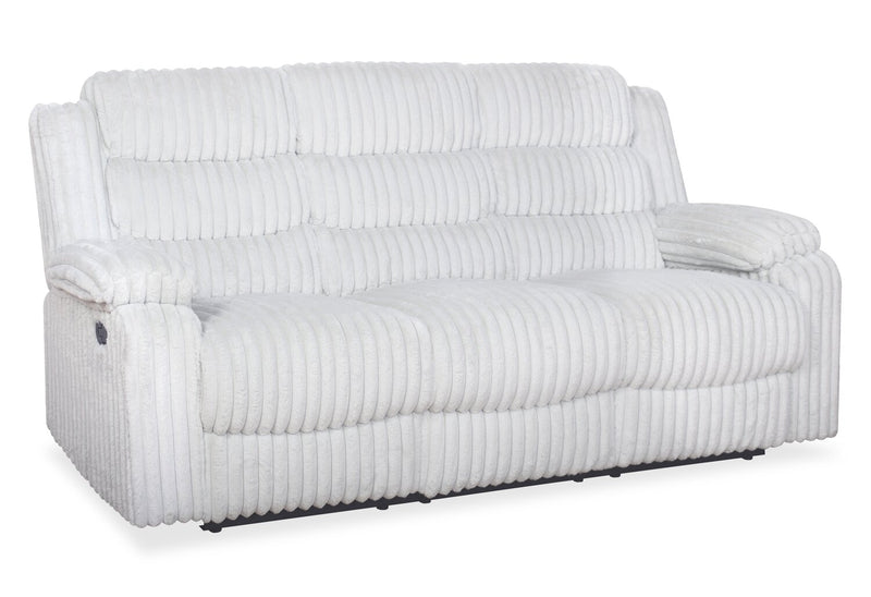 Sofa inclinable Bryson de 82,5 po en tissu de fausse fourrure - gris brume