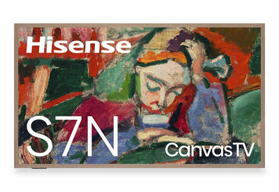 HISENSE 85" CanvasTV QLED 4K UHD Smart Google TV (85S7N) - 2024 Model | Téléviseur intelligent QLED HISENSE QD6QF CanvasTVMC UHD 4K de 85 po avec Google TVMC (85S7N) - modèle 2024