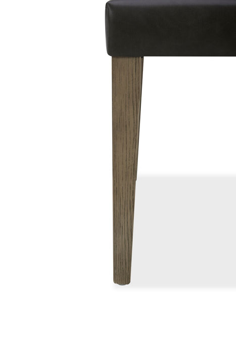 Chaise de salle à manger Arlo en tissu de cuir végétalien - anthracite