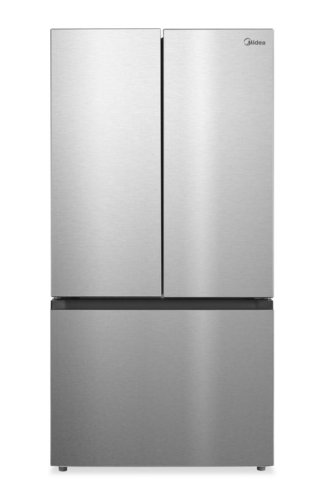 Réfrigérateur Midea de 22,6 pi3 et de 33 po de profondeur comptoir à portes françaises avec machine à glaçons - MRF23I7AST