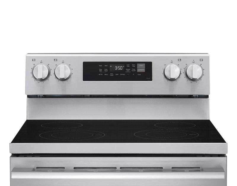 Cuisinière intelligente électrique LG de 6,3 pi³ et de 30 po avec convection ProBake ConvectionMD et EasyCleanMD - acier inoxydable - LREN6321YE