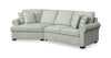 Sofa sectionnel enveloppant de gauche Haven de Scott Living 2 pièces en tissu de chenille - bleu écume de mer