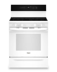 Cuisinière électrique Whirlpool de 5,3 pi³ avec friture à air et autonettoyage - blanche - YWFES7530RW