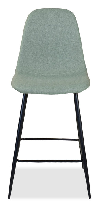 Tabouret Jax de hauteur comptoir de 26 po (H) en tissu de polyester et en métal - vert