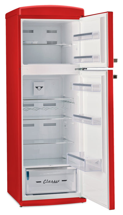 Réfrigérateur Classic Rétro d’Unique de 24 po et de 11 pi3 à congélateur supérieur - rouge bonbon - UNQ-310L R TM