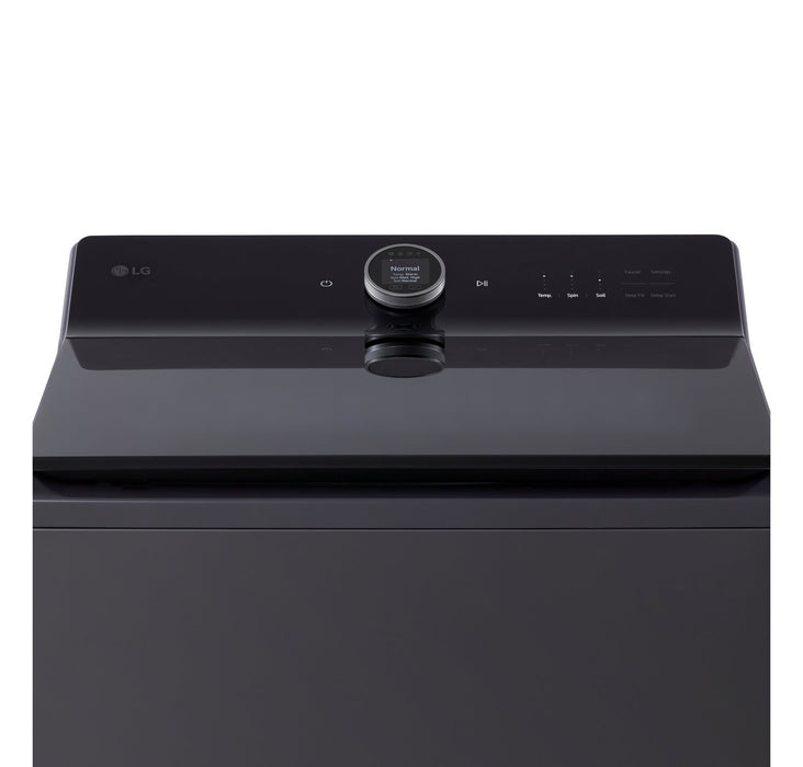Laveuse intelligente haute efficacité LG à chargement par le haut de 6,3 pi³ - acier noir - WT8600CB