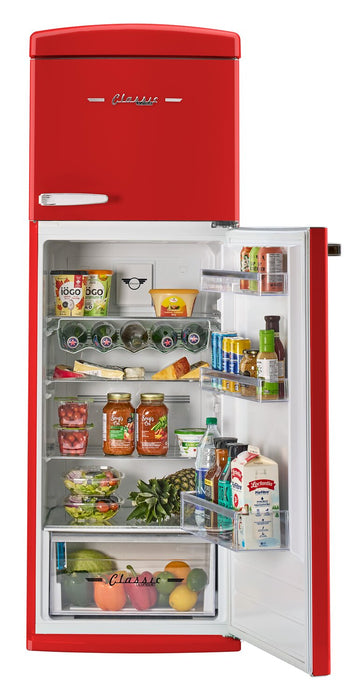 Réfrigérateur Classic Rétro d’Unique de 24 po et de 11 pi3 à congélateur supérieur - rouge bonbon - UNQ-310L R TM