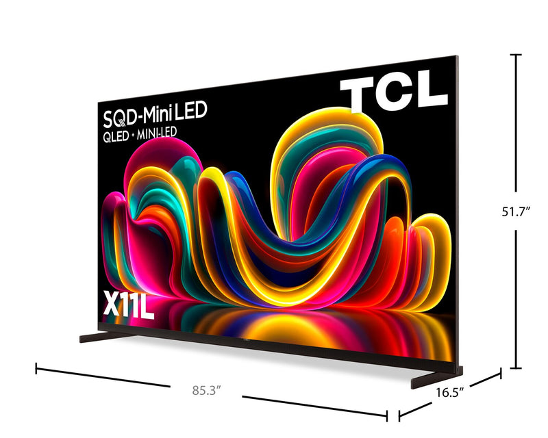 Téléviseur intelligent SQD Mini DEL TCL X11L 4K de 98 po avec Google TV (98X11L) - modèle 2026