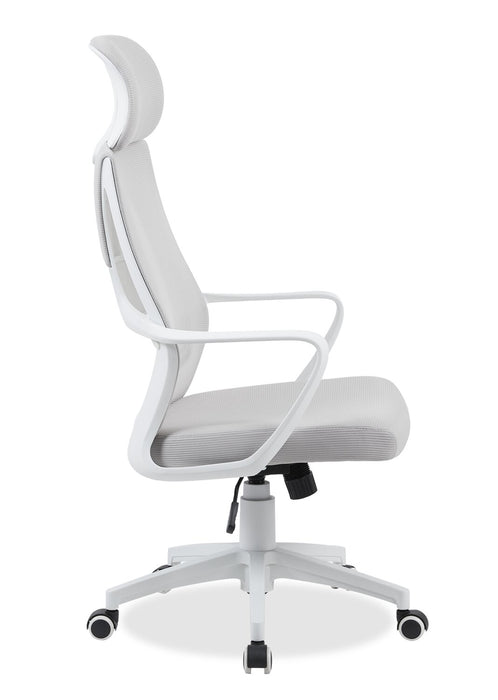 Chaise de bureau réglable Bennet de 24.4 po en mailles - blanche 