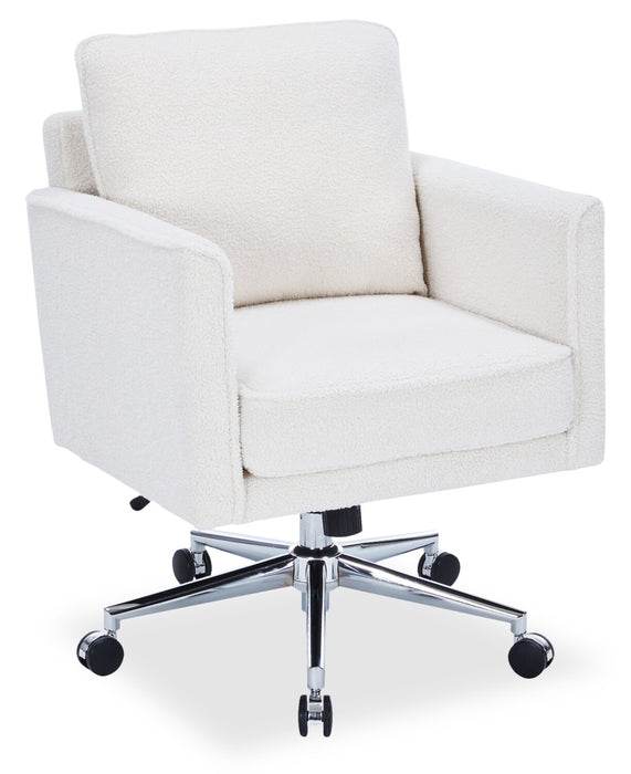 Chaise de bureau réglable Dove de Sealy de 26 po - ivoire 