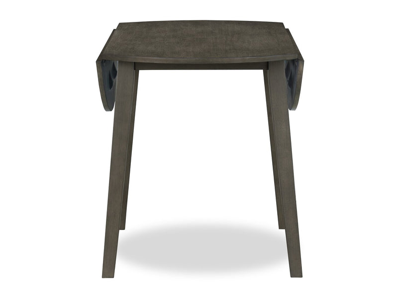 Table de salle à manger ronde Bryn de 42 po avec abattant - gris foncé