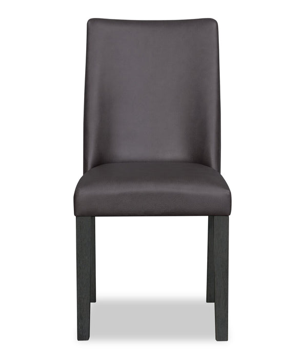 Ensemble de salle à manger Emery 5 pièces en bois avec table, rallonge, 72 po à 96 po (L) et 4 chaises - noir et brun