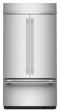 Réfrigérateur KitchenAid de 24,2 pi³ et de 42 po à portes françaises à congélateur inférieur - acier inoxydable - KBFN542SPS
