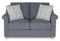 Causeuse contemporaine Finesse de 59 po en tissu de chenille - mousse de silex