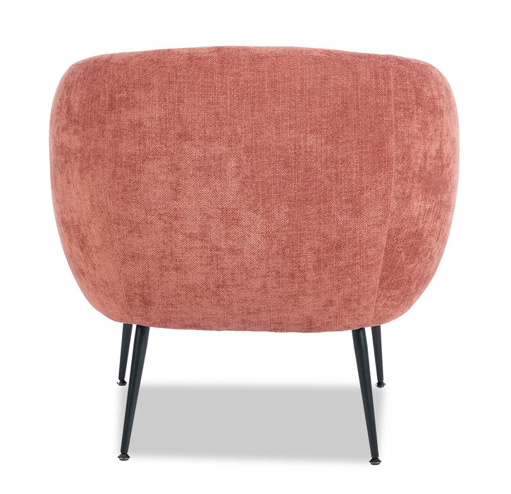 Fauteuil d’appoint Nova de 28,7 po en tissu bouclé - orange