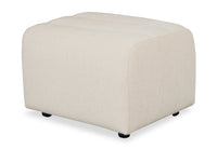 Pouf Cove de 27 po en tissu de chenille - lin
