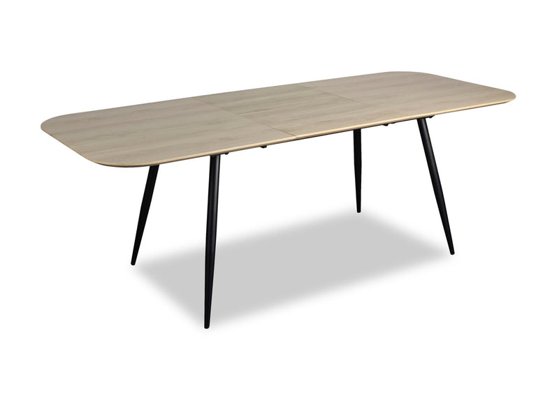 Ensemble de salle à manger Joss 7 pièces avec table et 6 chaises - rallonge papillon 63 po à 86,5 po (L), métal - naturel et vert