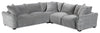 Sofa sectionnel Reflect 3 pièces en tissu de chenille avec coussins de dossier réversibles - gris