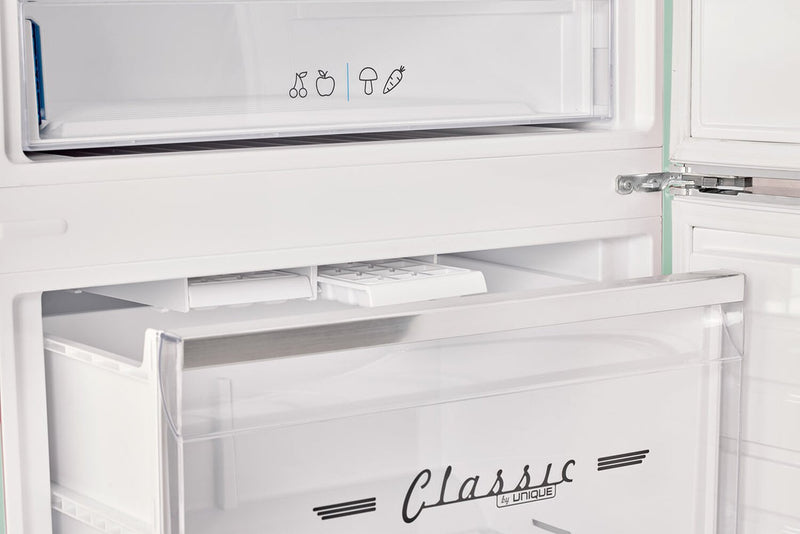 Réfrigérateur Classic Rétro d’Unique de 28 po et de 17 pi3 à congélateur inférieur - vert - UNQ-455L LG AC