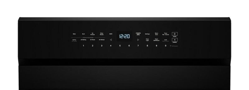 Cuisinière intelligente à gaz Whirlpool de 5 pi³ avec friture à air et autonettoyage - noire - WFGS7530RB