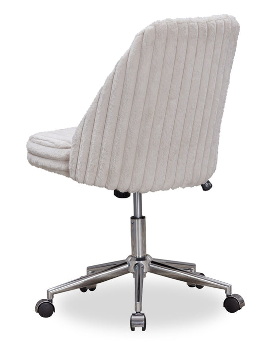 Chaise de bureau réglable Mink de Sealy de 26 po - crème