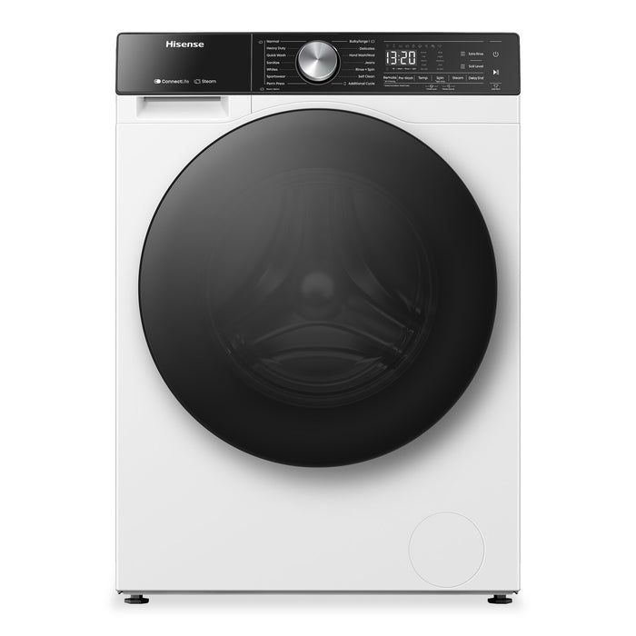 Laveuse Hisense à chargement frontal de 3,1 pi3 et de 24 po avec lavage à la vapeur - blanche - WF5S2845BW