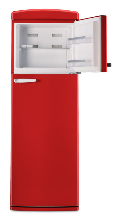 Réfrigérateur Classic Rétro d’Unique de 24 po et de 11 pi3 à congélateur supérieur - rouge bonbon - UNQ-310L R TM