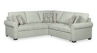  Sofa-lit sectionnel Haven de Scott Living 3 pièces en tissu de chenille - bleu écume de mer
