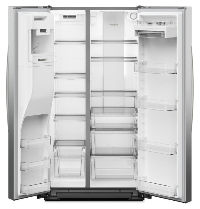 Réfrigérateur Whirlpool de 21 pi³ et de 36 po à compartiments juxtaposés - acier inoxydable résistant aux traces de doigts - WRSC6536RZ