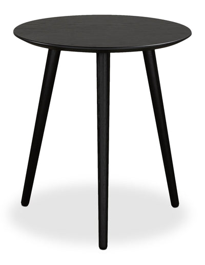 Viola 20" Modern Round End Table – Black Ash  | Table de bout ronde moderne Viola de 20 po - frêne noir