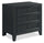Table de nuit Casa de 27 po (l) x 26,5 po (H) en bois à 3 tiroirs avec port USB - noire