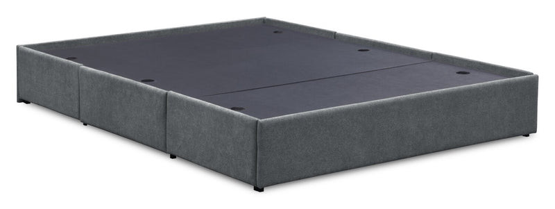 Base de lit de rangement rembourrée Amos anthracite - format très grand lit