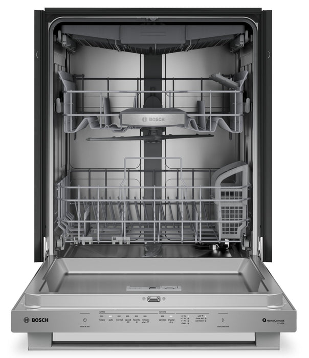 Lave-vaisselle intelligent Bosch de série 800 de 24 po avec 3e panier - acier inoxydable résistant aux traces de doigts - SHX78DM5N