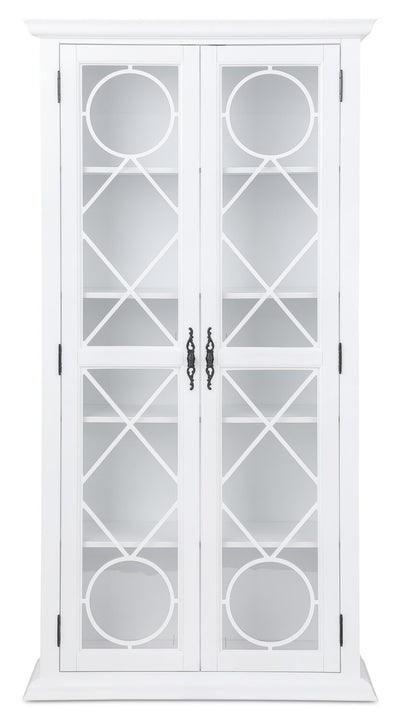Frances 36" Curio Cabinet with Glass Doors - White | Armoire vitrée Frances de 36 po avec portes en verre - blanche