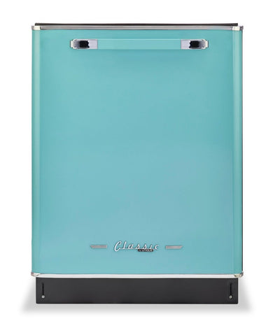 Classic Retro by Unique 24" 45 dBA Top-Control Dishwasher - Ocean Mist Turquoise - UGP-24CR DW T | Lave-vaisselle Classic Rétro par Unique de 24 po et de 45 dBA avec commandes sur le dessus - turquoise brume marine - UGP-24CR DW T | U24CRDWT