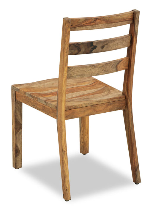 Chaise de salle à manger Indie avec dossier en échelle - naturelle