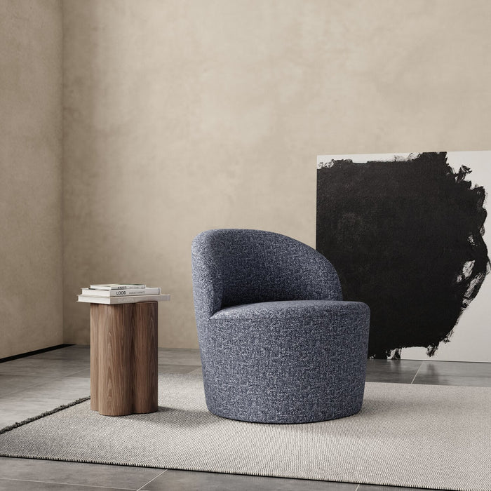 Fauteuil d’appoint Lexi de 28,35 po en tissu - bleu