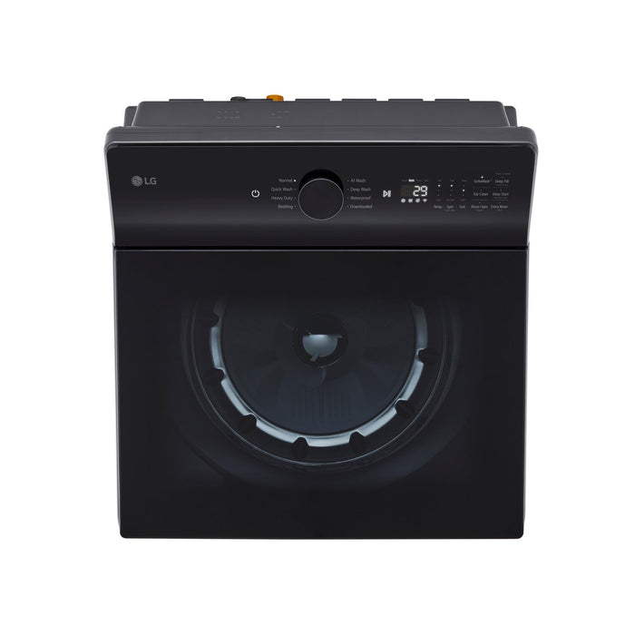 Laveuse intelligente haute efficacité LG à chargement par le haut de 6,1 pi³ - acier noir - WT8405CB