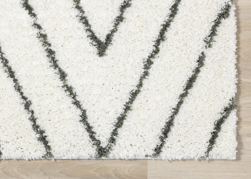 Carpette à poil long Pascal multicolore - 5 pi 3 po x 7 pi 7 po