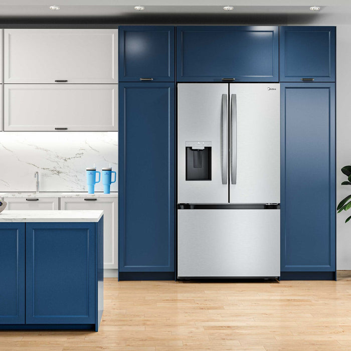 Réfrigérateur Midea de 28,9 pi³ et de 36 po à portes françaises avec distributeur automatique OneTouch AutoFillMC -  MRF29D9BST