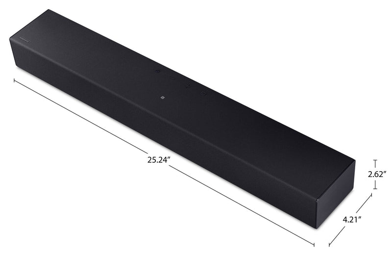 Barre de son à 2 canaux Samsung de série B avec haut-parleur de graves intégré (HW-B400F/ZC)