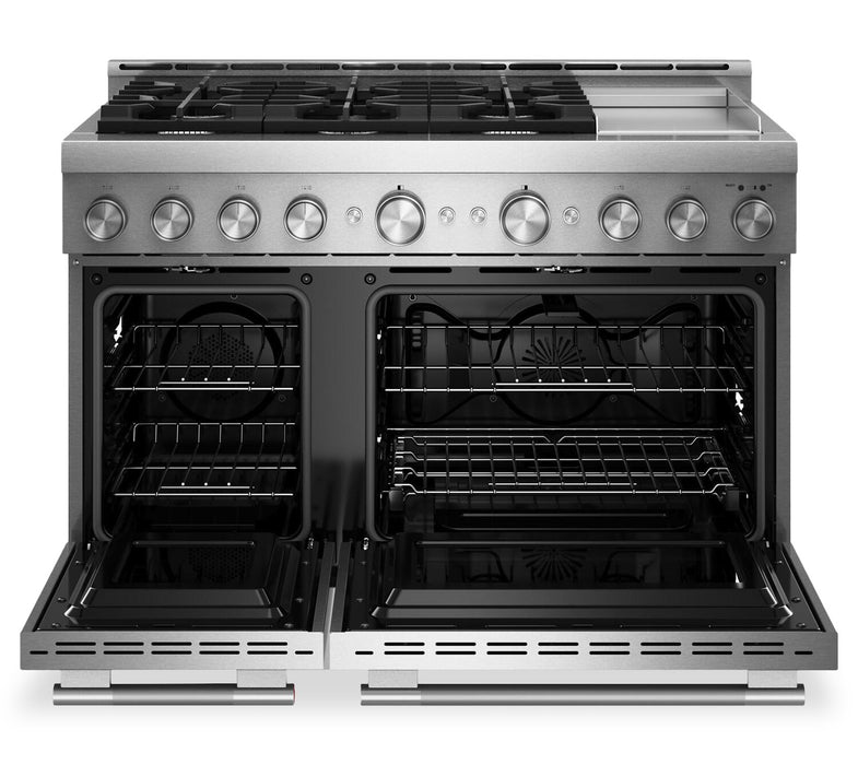 Cuisinière à gaz KitchenAid de 6,3 pi³ de style commercial à 6 brûleurs - acier inoxydable - KFGD948SSS