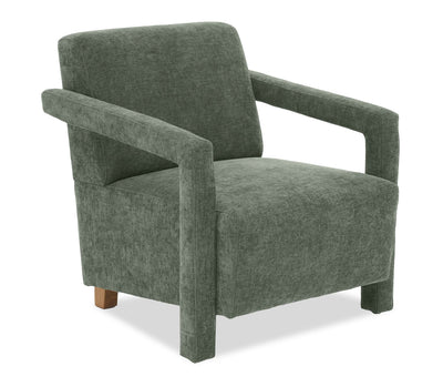 Demi 30" Linen-Look Accent Chair – Green | Fauteuil d’appoint Demi de 30 po d’apparence lin - vert