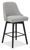 Tabouret bar pivotant Nash de hauteur comptoir - anthracite