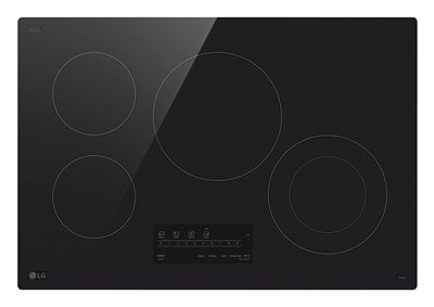 LG 30" 4-Element Electric Cooktop with UltraHeat™ 2.5kW Element - Black - CBEW3013BE | Surface de cuisson électrique LG de 30 po à 4 éléments avec élément UltraHeatMC de 2 500 W - noire - CBEW3013BE