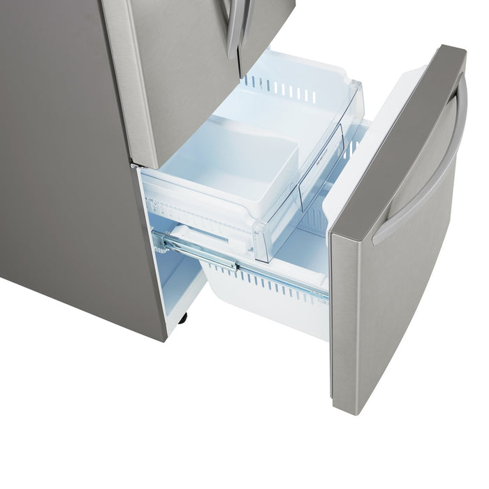 Réfrigérateur LG de 21,8 pi3 et de 30 po de profondeur standard à portes françaises - acier inoxydable - LFCS22520S 