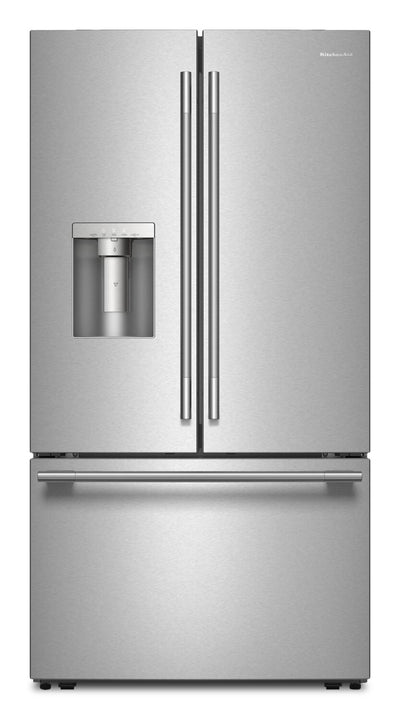 KitchenAid 30 Cu. Ft. French Door Refrigerator - PrintShield Stainless Steel - KRFF436SPS | Réfrigérateur KitchenAid de 30 pi³ à portes françaises - acier inoxydable avec fini PrintShieldMC - KRFF436SPS