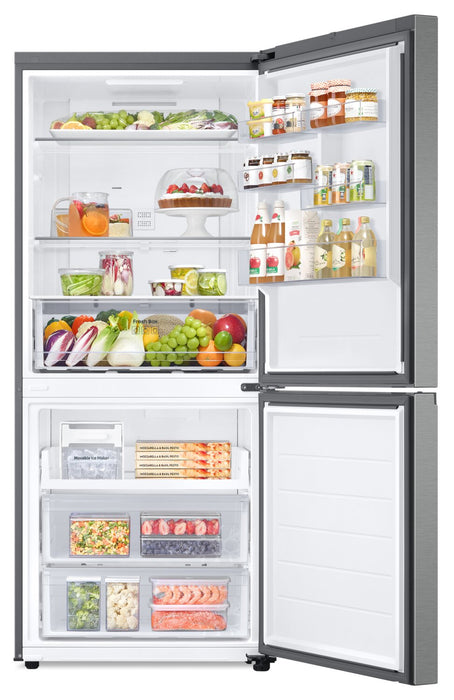 Réfrigérateur Samsung de 16,2 pi³ et de 30 po de profondeur comptoir à congélateur inférieur - fini d’apparence acier inoxydable - RB16DG6000SLAA